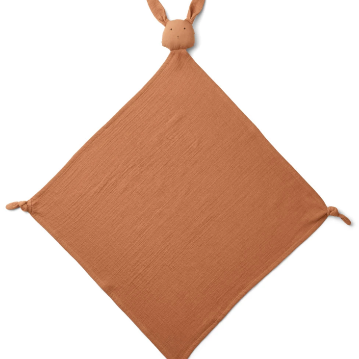 Schnullertuch Robbie Multi Muslin Rabbit Terracotta