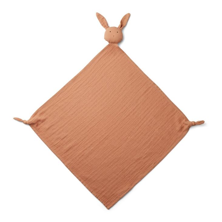 Schnullertuch Robbie Multi Muslin Rabbit tuscany rose
