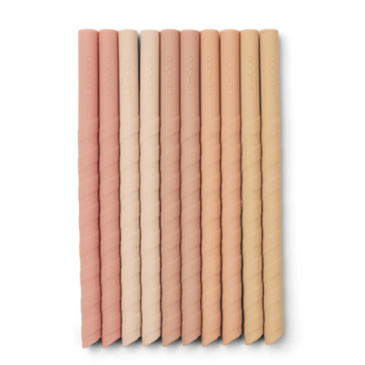 Liewood Silikon Strohhalme Timoti Dark Rose