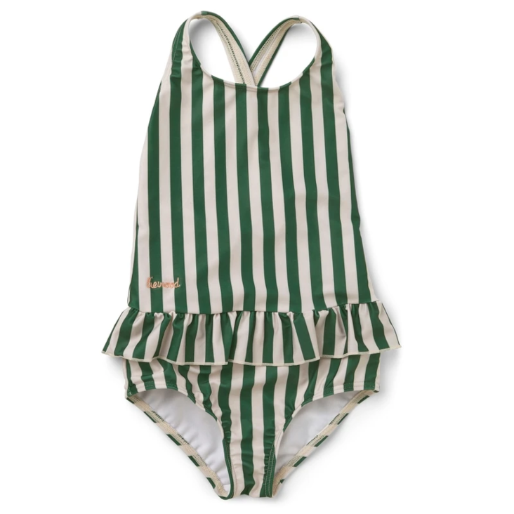 Amara Swimsuit Liewood Stripe Garden Green