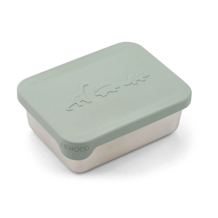 Liewood Ako Snack Box Dino Dusty Mint