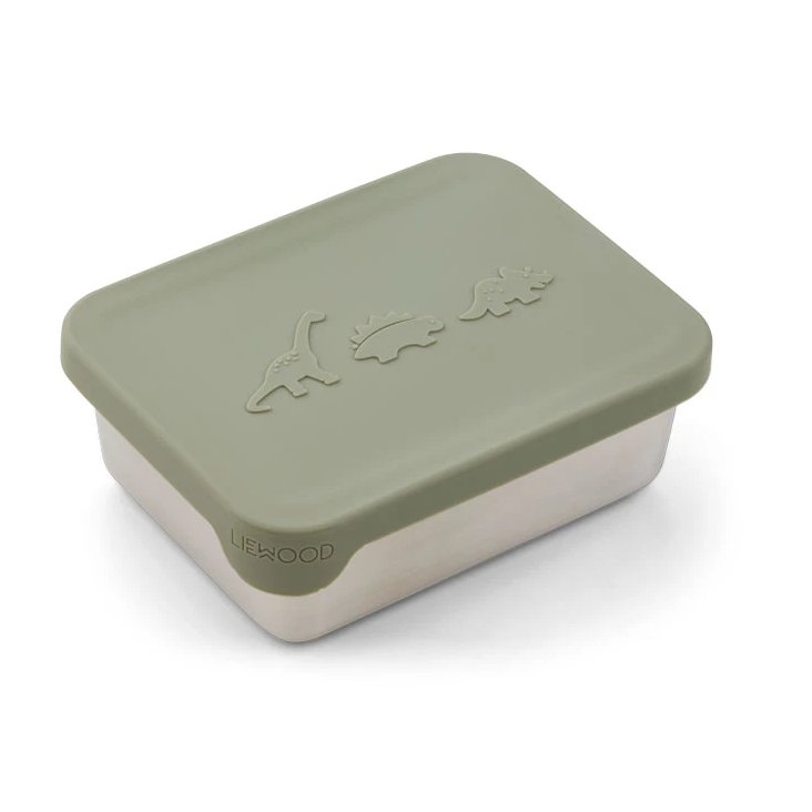 Liewood Ako Snack Box Dino Faune Green