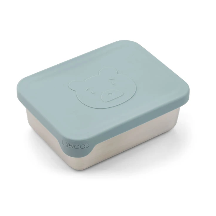 Liewood Ako Snack Box Mr. Bear Sea Blue