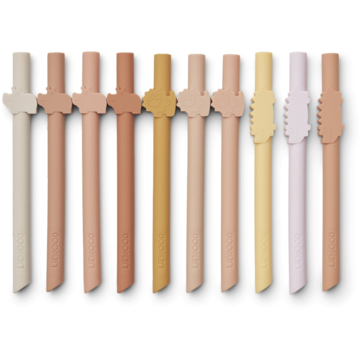 Liewood Badu Straw 10er Pack Safari
