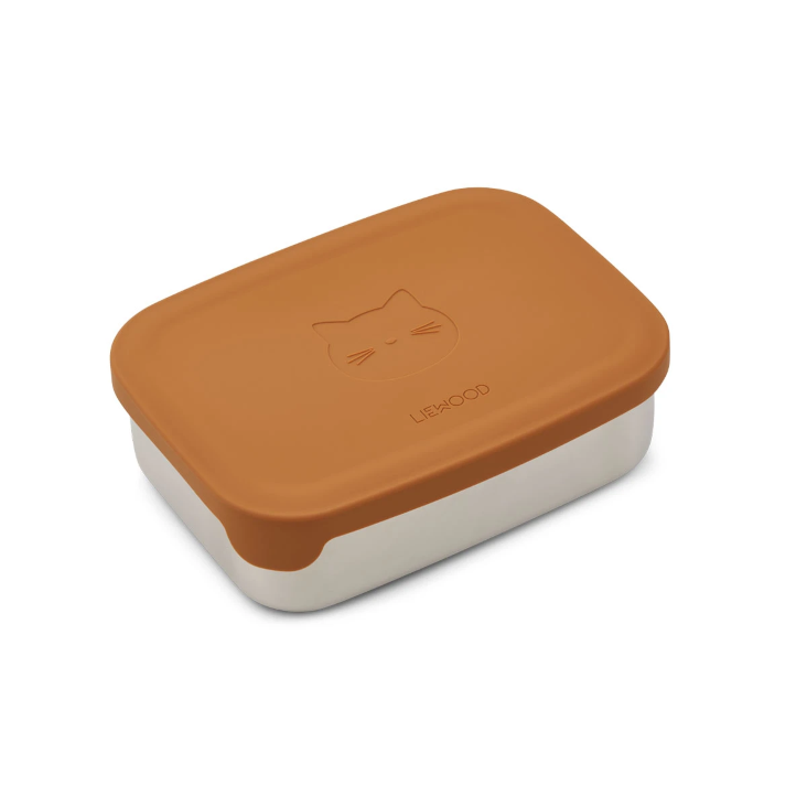 Liewood Nina Lunch Box Cat Mustard