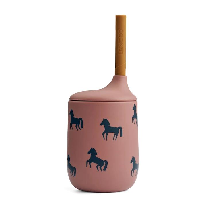 Liewood Ellis Sippy Cup - Horses Dark rosetta