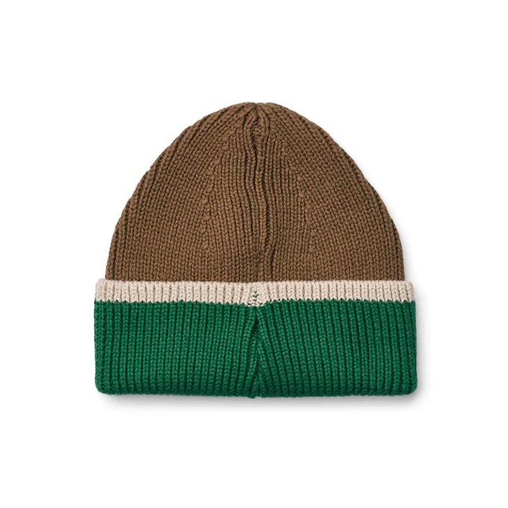 Liewood - Ezra Beanie - Pecan/sandy mix