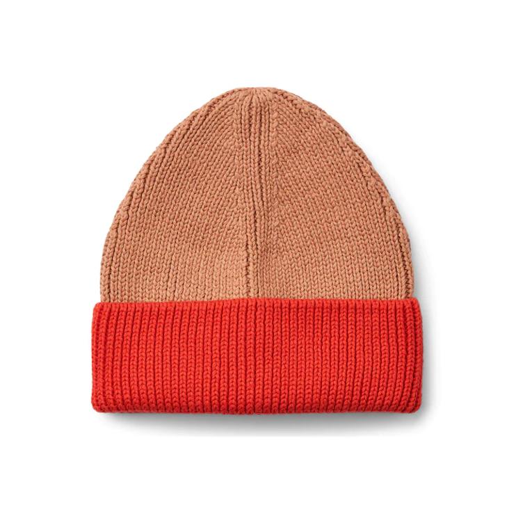 Liewood - Ezra Beanie - Apple red/tuscany rose mix