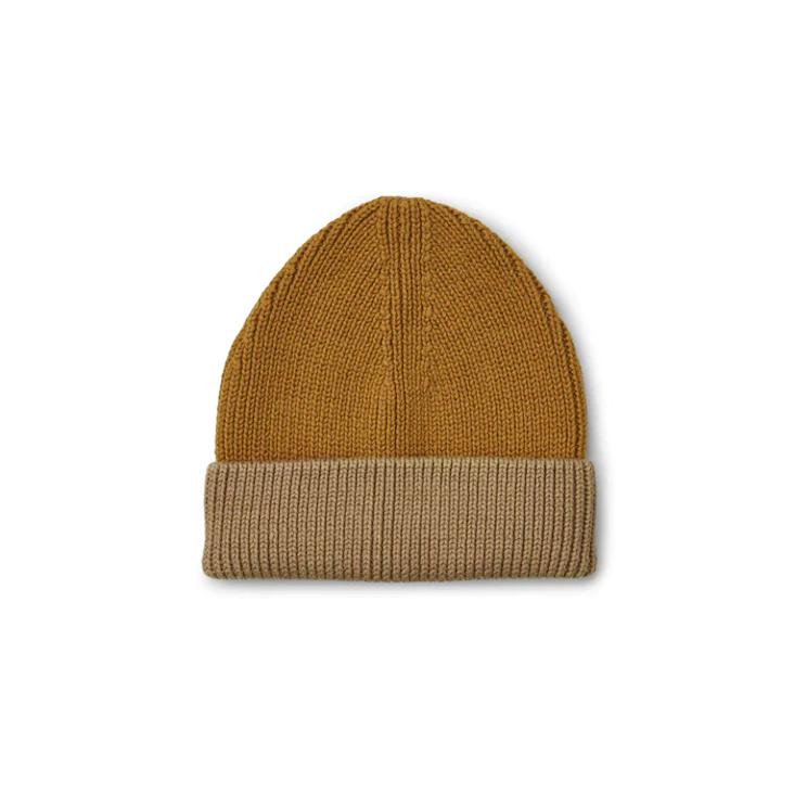 Liewood - Ezra Beanie - Golden caramel oat mix
