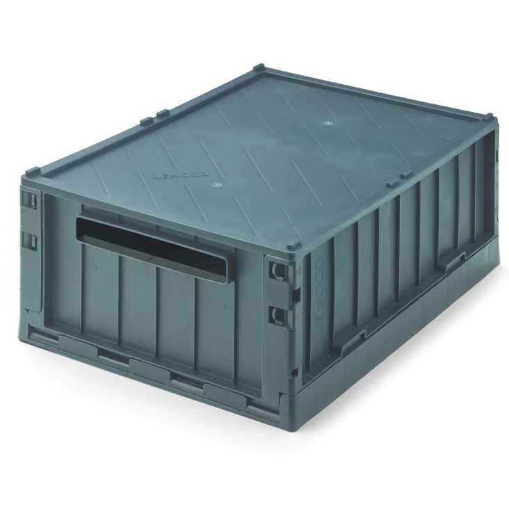 Liewood Weston Storage Box mit Deckel Whale Blue M