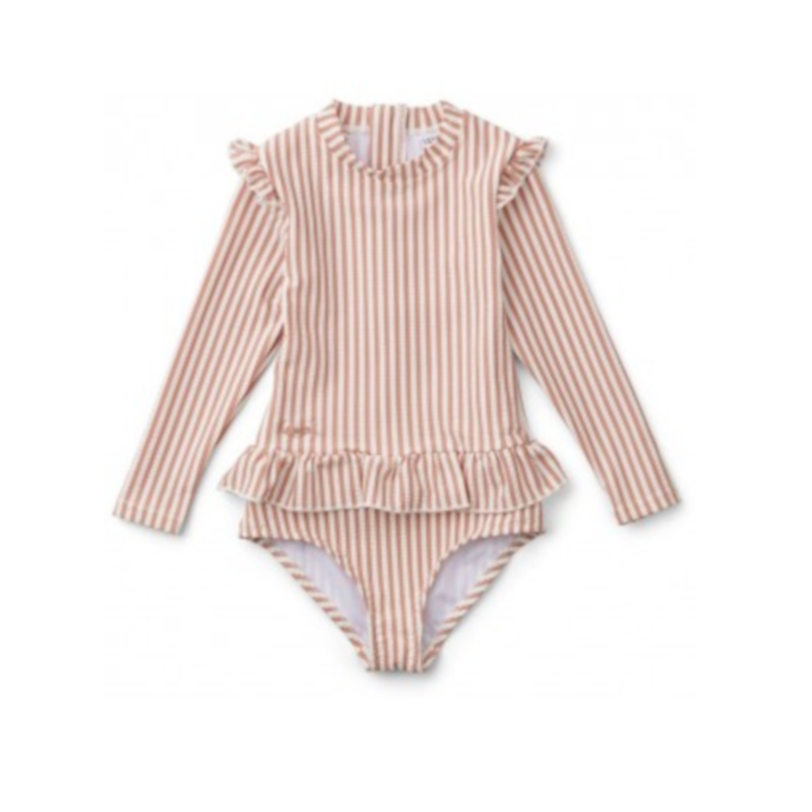Liewood Sille Swim Jumpsuit Seersucker Coral