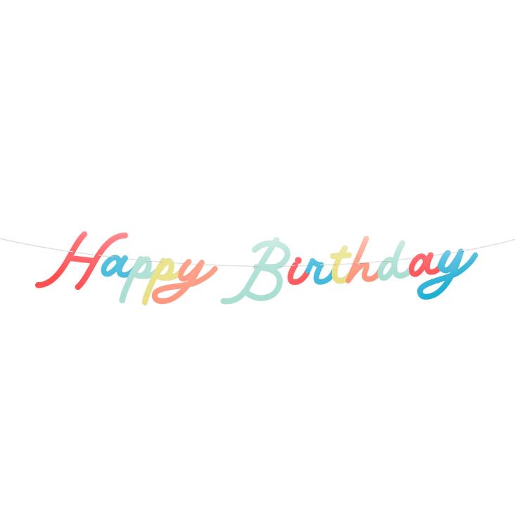 Happy Birthday Girlande Rainbow von Meri Meri - 0