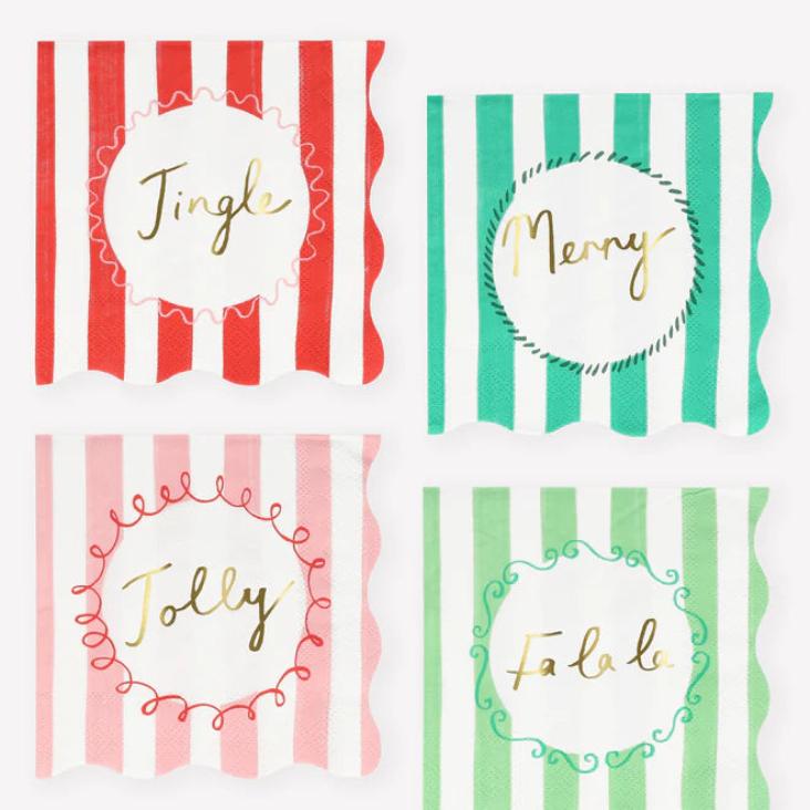 Servietten Striped small von merimeri