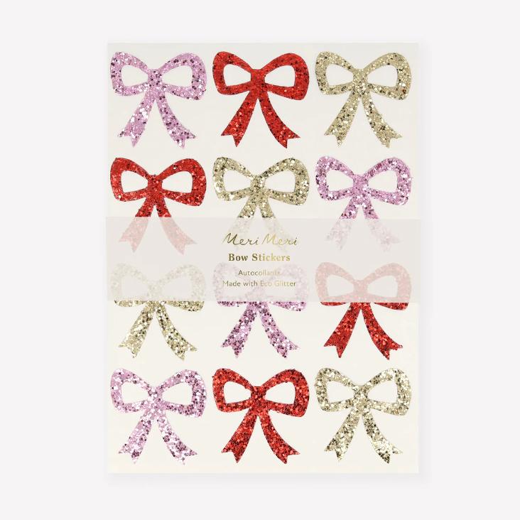 Eco Glitter Bow Stickers von merimeri