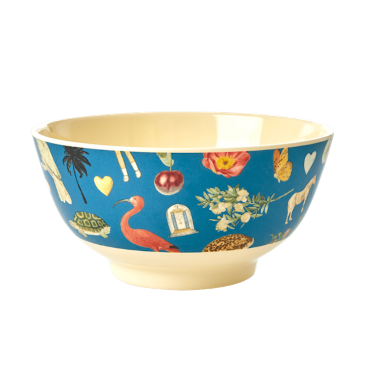 Rice Melamin Schüssel - Art Print - Blau
