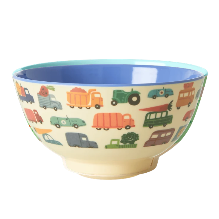 Rice Medium Schüssel mit Happy Cars Print