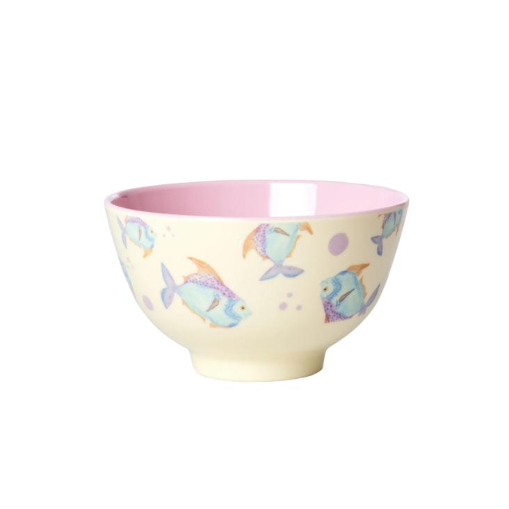 Rice Melamin Schüssel klein - Fish Cream Print