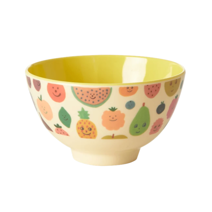 Rice Melamin Schüssel klein - Happy Fruits Print