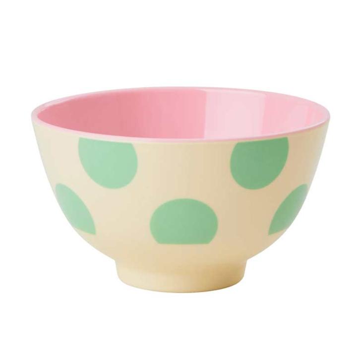 Rice Melamin Schüssel klein - Green Dot Print