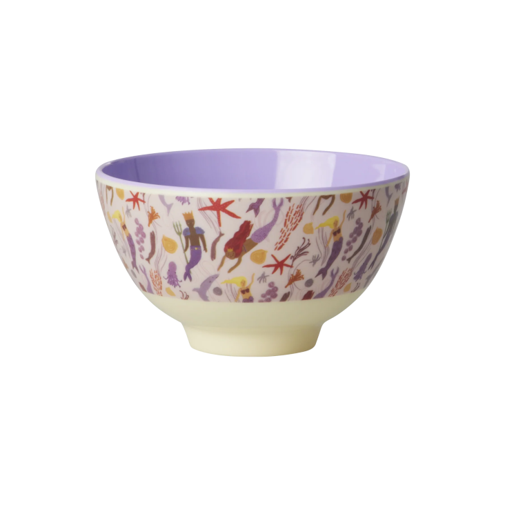 Melamine Bowl with Mermaid Print