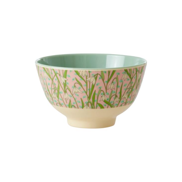 Rice Melamin Schüssel klein - New Snowdrop Print Hellrosa