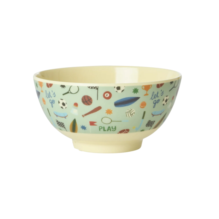 RICE Melamin Schüssel medium - Sports Print
