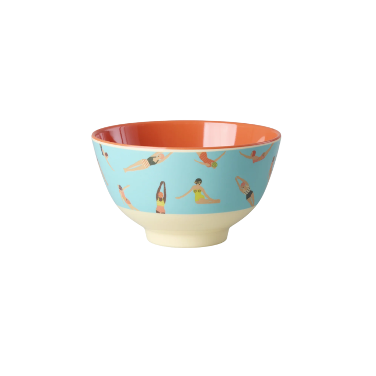 RICE Melamin Schüssel klein - Retro Swimster Print (87428) | Teller, Schüsseln & Platten