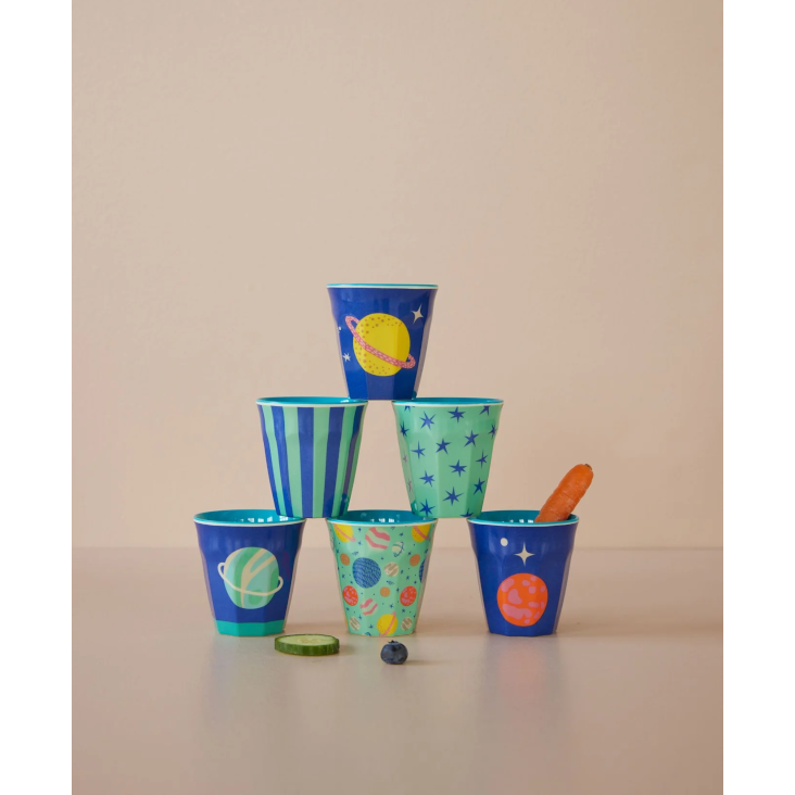 Small Melamine Cup - Multicolor - Set of 6 GALAXY