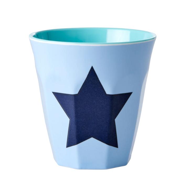 Rice Melamin Becher - Soft Blue Star