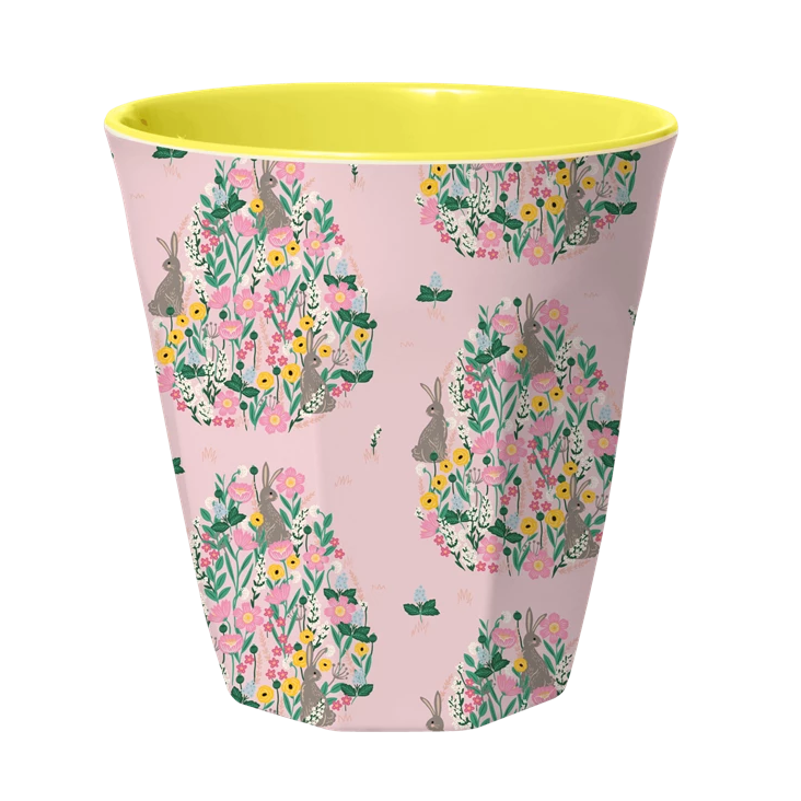 Rice Melamin Becher - Softpink Bunny Print