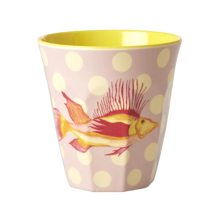 Rice Melamin Becher - Fish Lavender Print