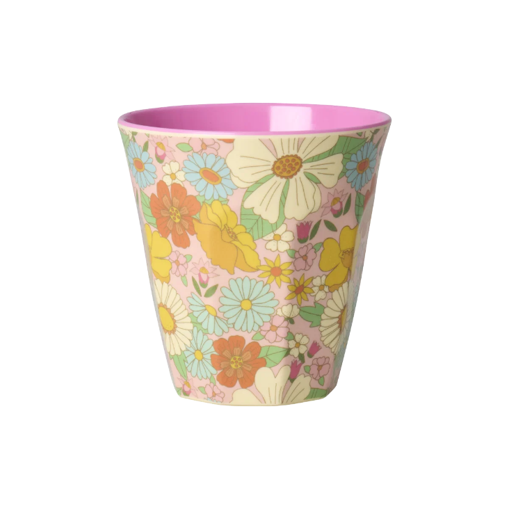 RICE Melamin Becher - Flower Power Print