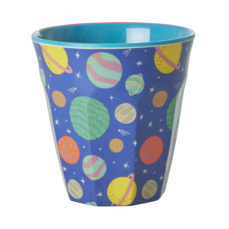 Rice Medium Melamin Becher - Blau - Galaxy Print