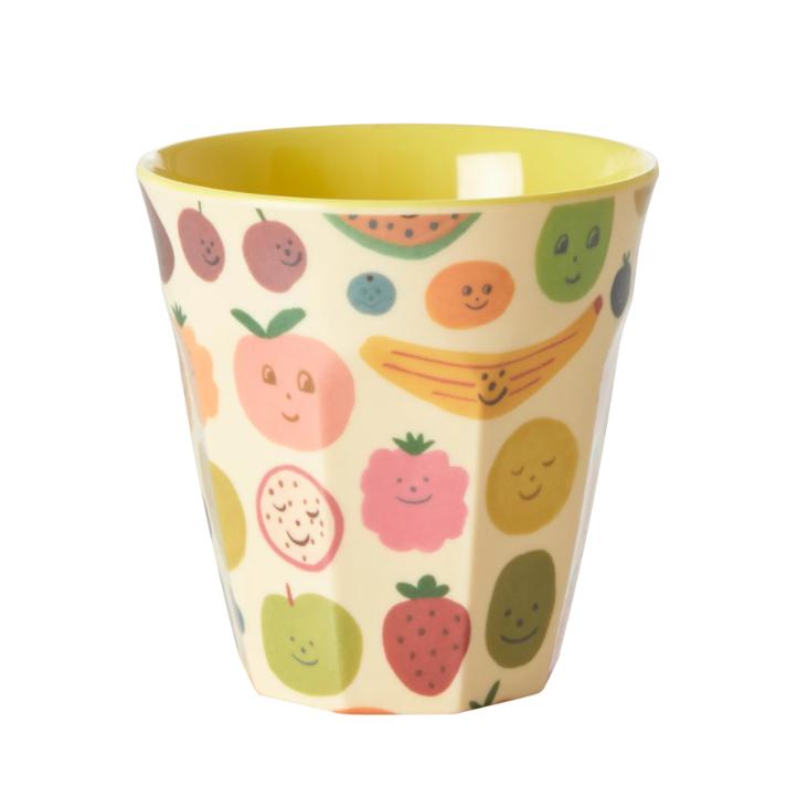 Rice Melamin Becher - Happy Fruits Multi Print