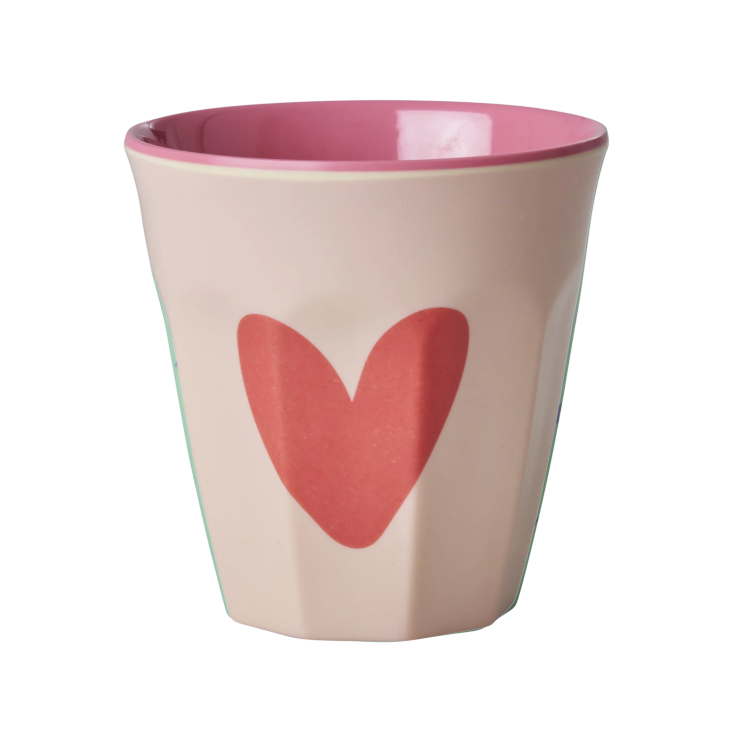 Melamine Cup with Heart Print