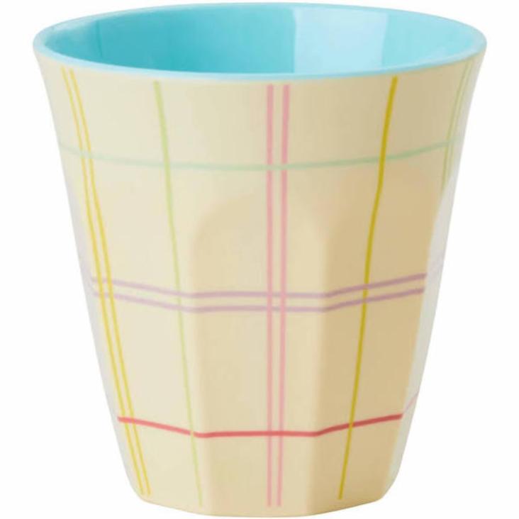 Rice Melamin Becher - Multicolored Check Print
