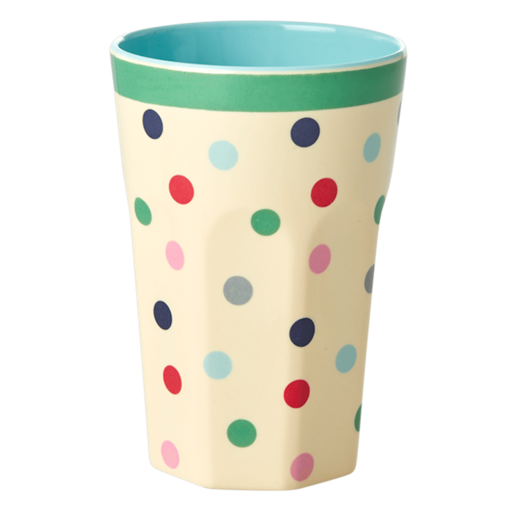Rice Melamin Becher gross - Believe in Red Lipstick Print
