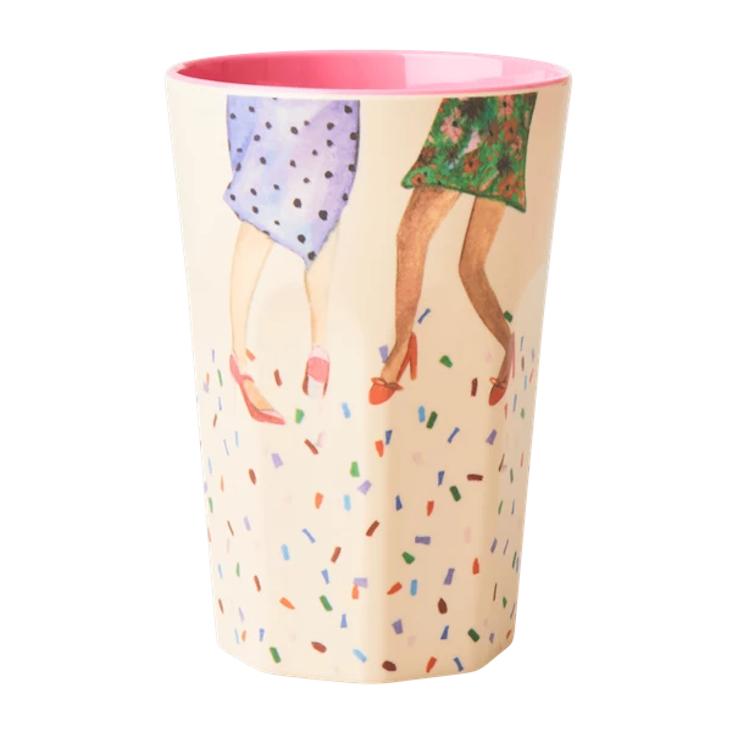 Rice Melamin Becher gross - Dancing Legs Print