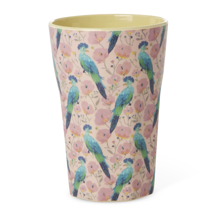Rice Melamin Becher gross - Exotic Bird Print