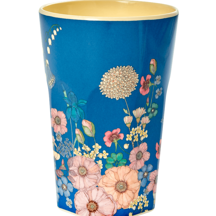 Rice Melamin Becher gross - Flower Collage Print