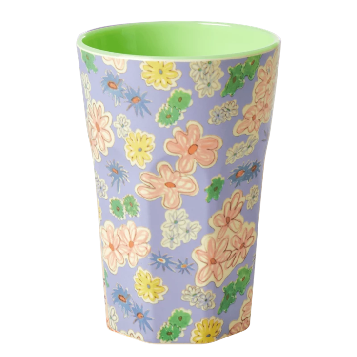 Rice Melamin Becher gross - Flower Painting Print