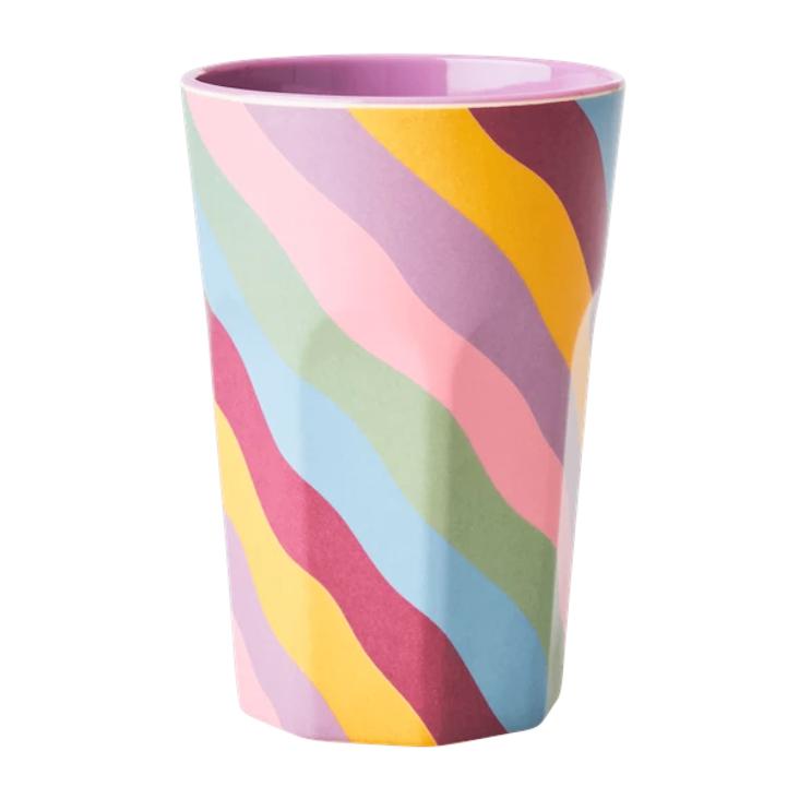 Rice Melamin Becher gross - Funky Stripes Print
