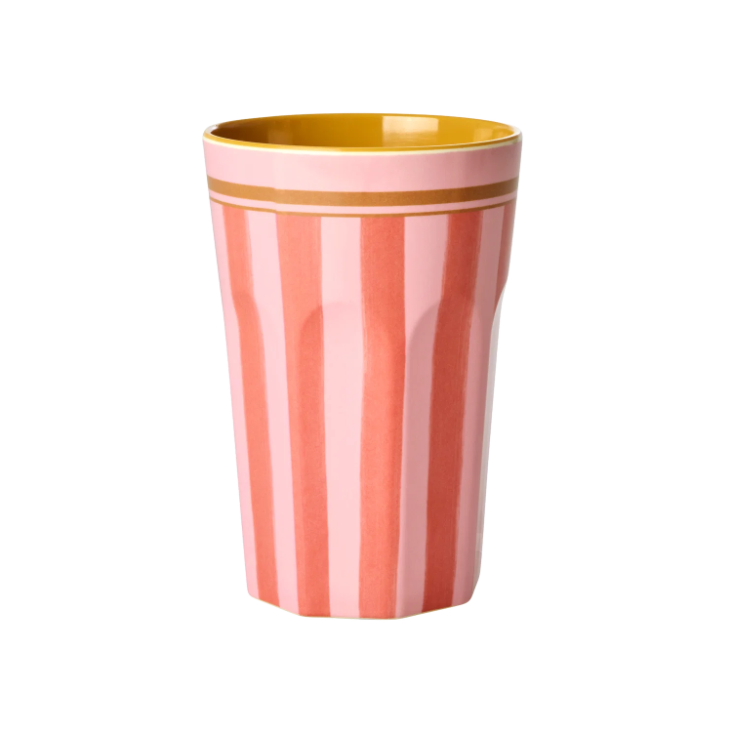 RICE Melamin Becher gross - Organic Stripes Print