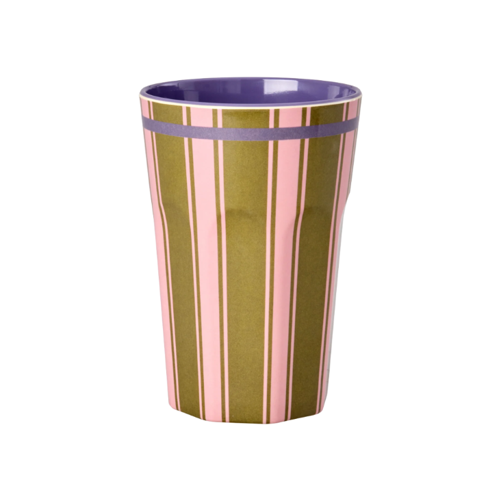 RICE Melamin Becher gross - Stripe Delight Print