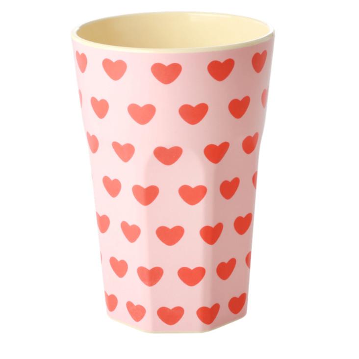 RICE Melamin Becher gross - Sweet Hearts Print