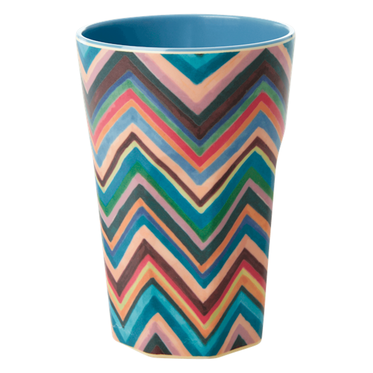 Rice Melamin Becher gross - Zig Zag Print