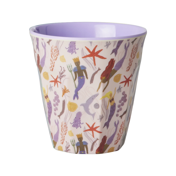 Rice Melamin Becher - Mermaid Print Lavendel