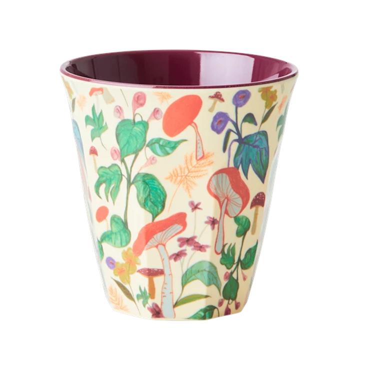 Rice Melamin Becher - Mushroom Print