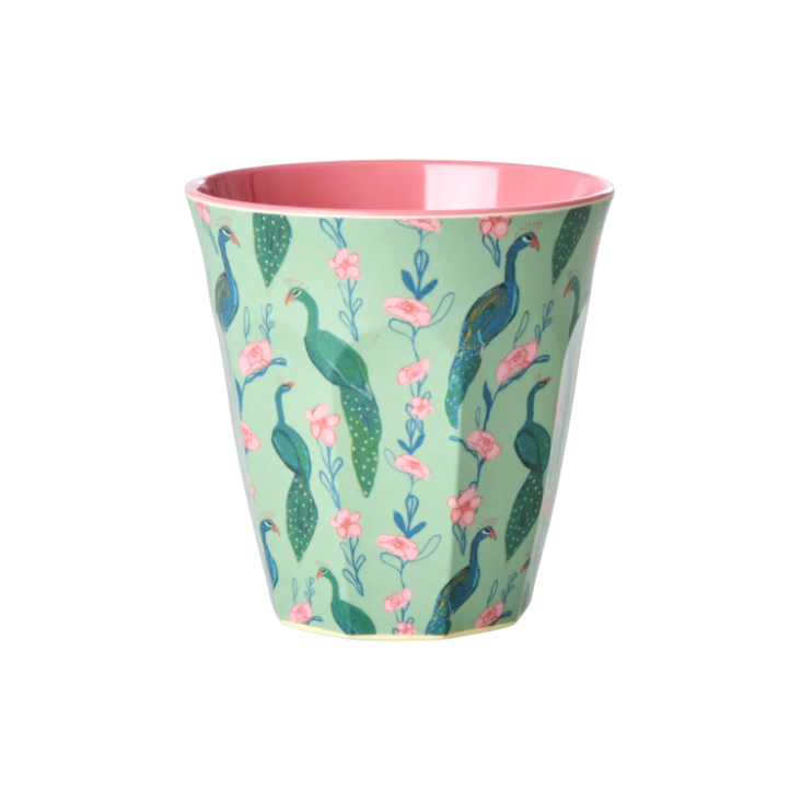 RICE Melamin Becher - Peacock Power Print