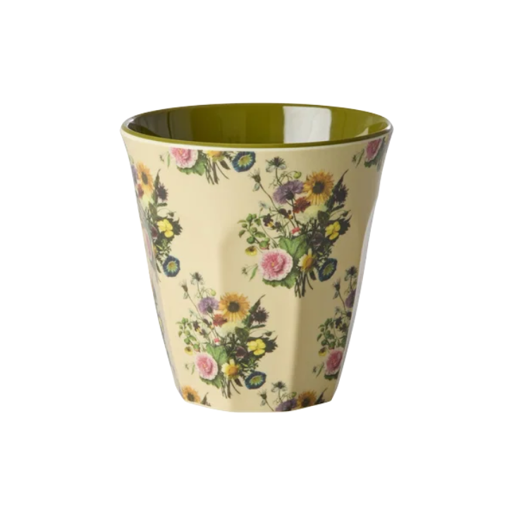RICE Melamin Becher - Retro Bouquet Print